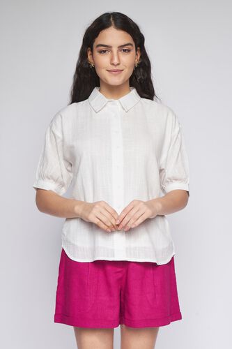 4 - White Floral Straight Top, image 4