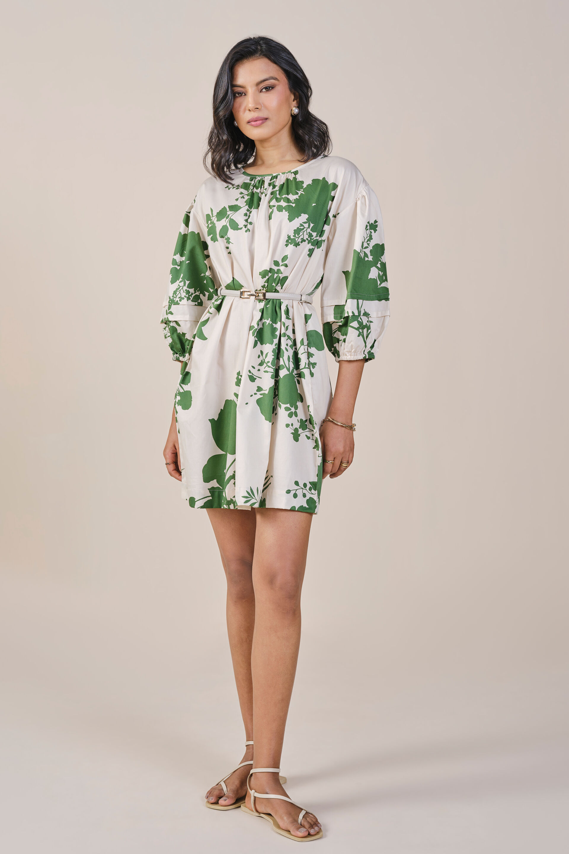 Tropic Blossom Dress, White, image 1