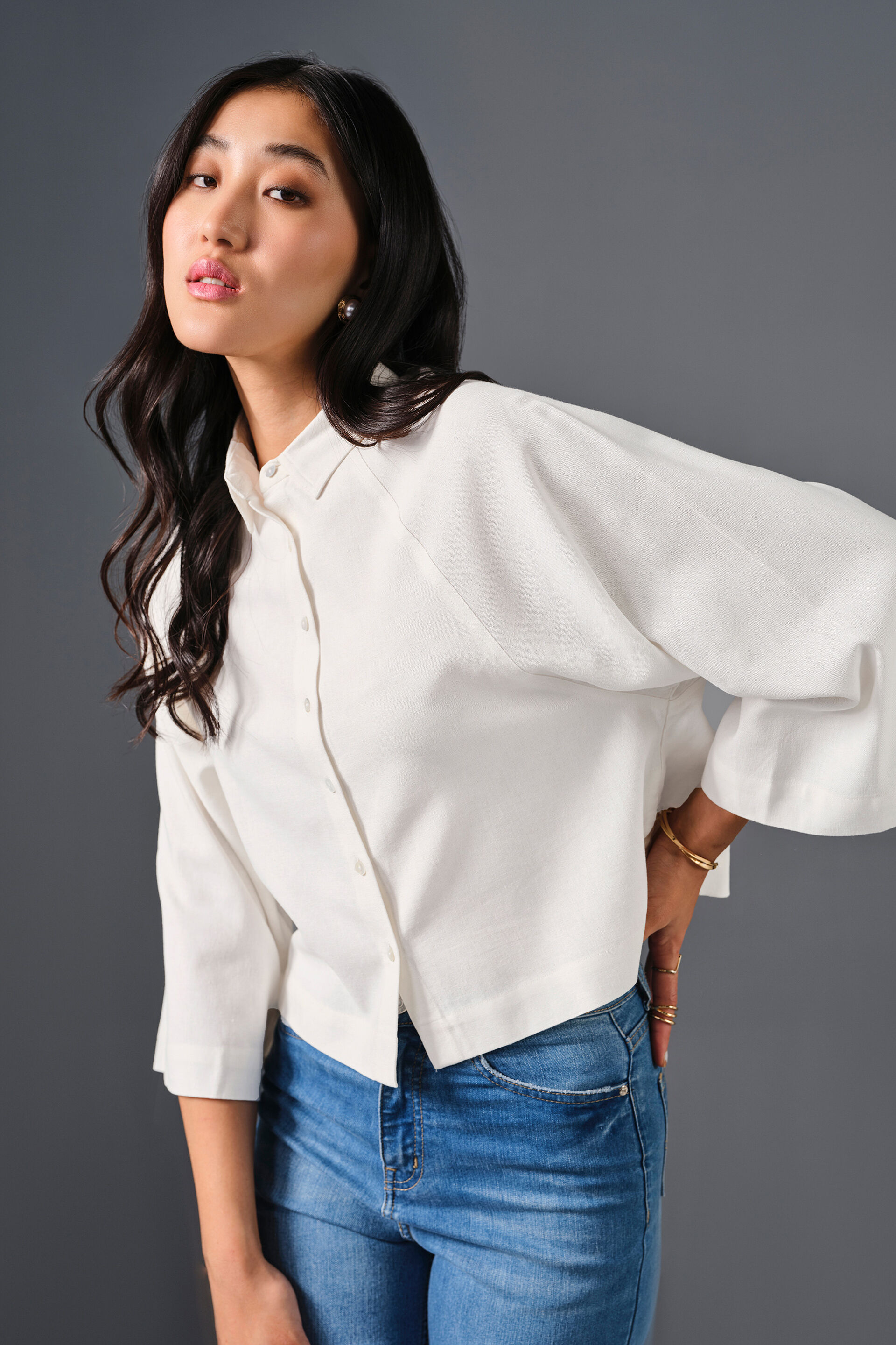 Sway Viscose Shirt, White, image 7