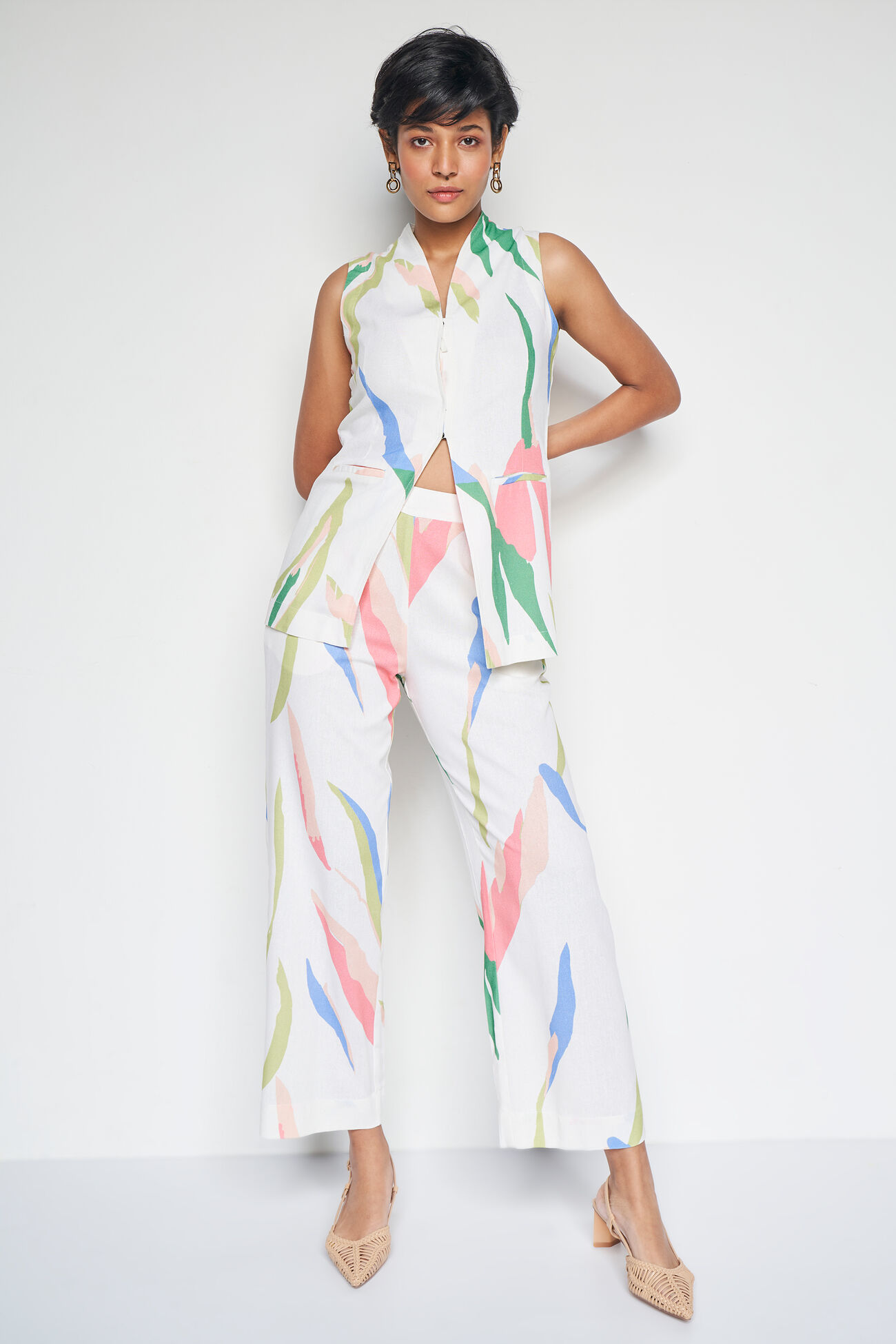 Stroke Of Style Co-ords Set, Cream, image 1
