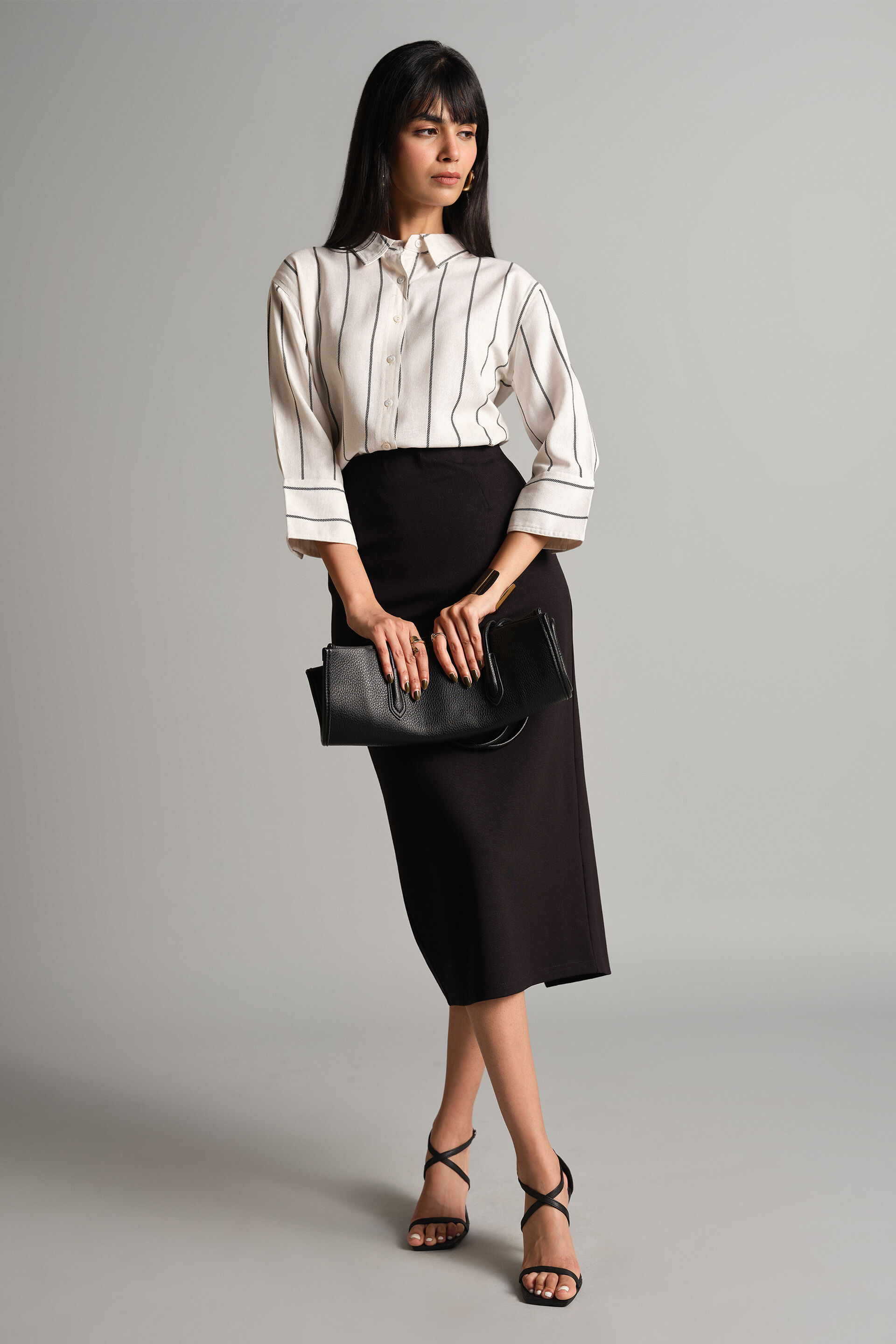 Classic Striped Shirt, White, image 2