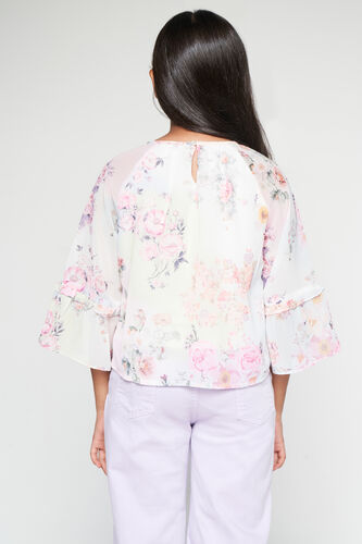 Multi Floral Straight Top, Multi Color, image 4