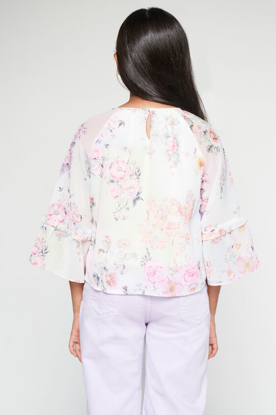 Multi Floral Straight Top, Multi Color, image 4