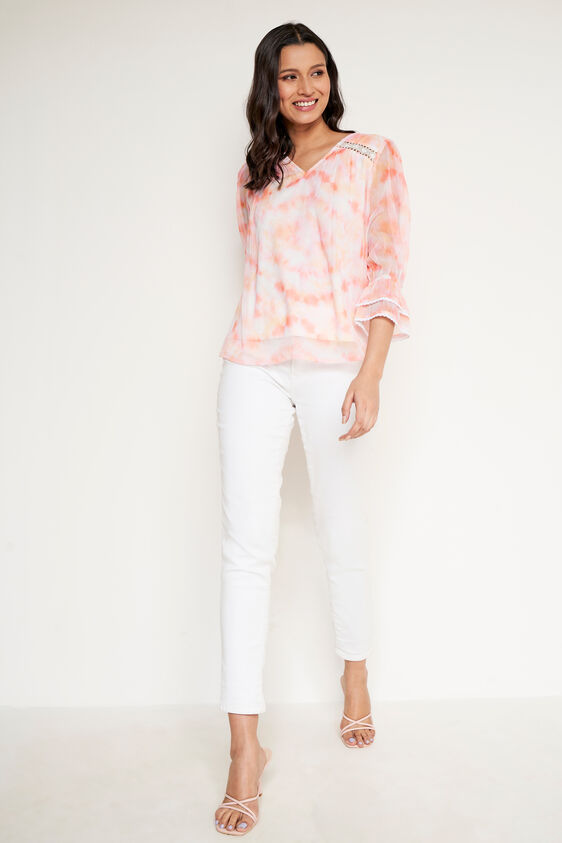 Multi Graphic Straight Top, Multi Color, image 3