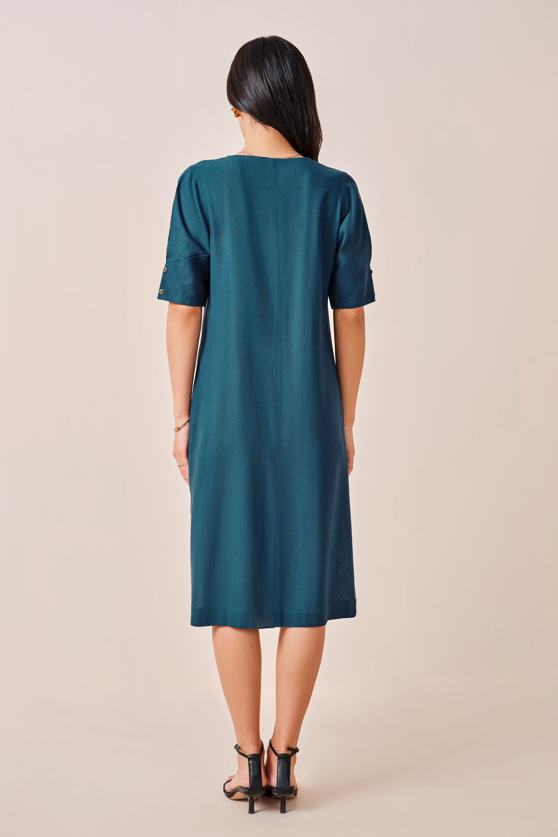 Zesty Teal Dress, Teal, image 5