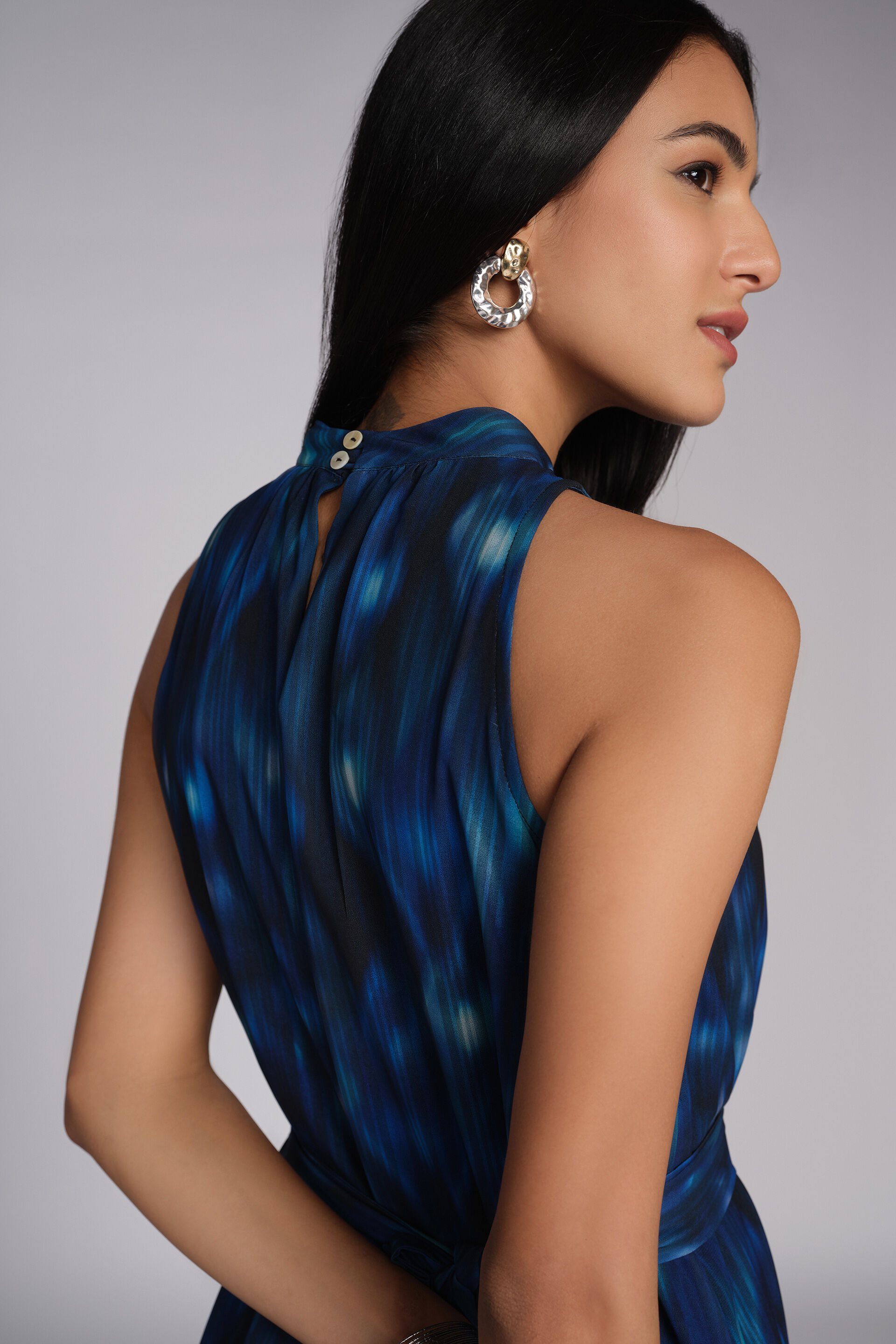 Aqua Drift Dress, Blue, image 6