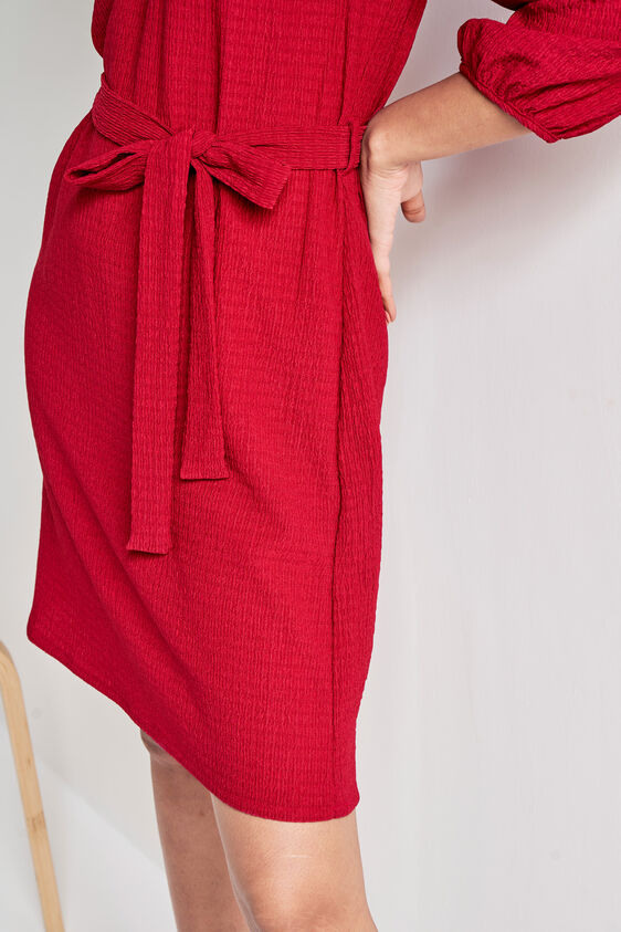 Red Straight  Dress, Red, image 5