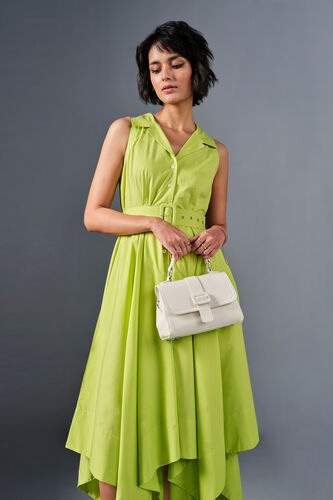 Frolic Summer Cotton Dress, Green, image 3