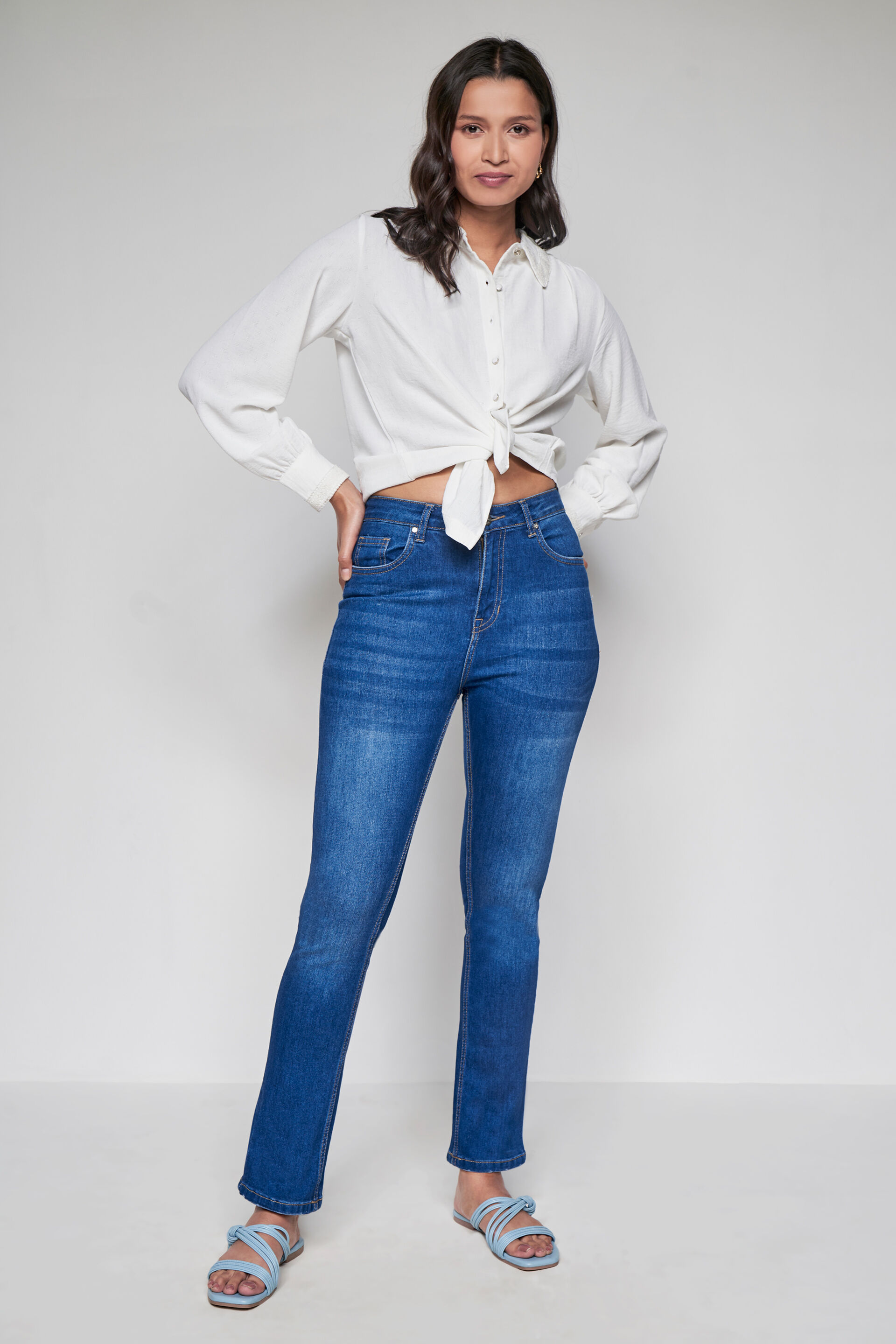 Classic Dark blue Denim Bottom, Blue, image 2