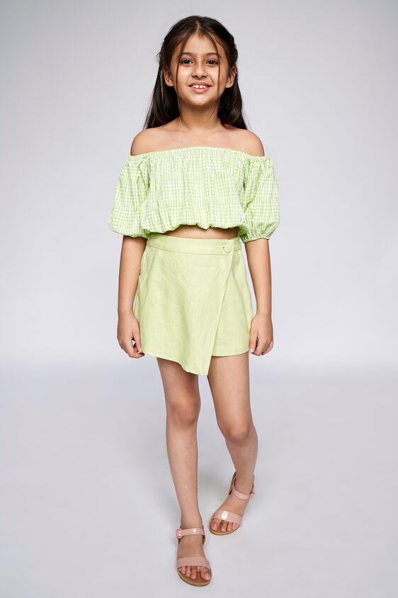 3 - Lime Green Checks Straight Top, image 3
