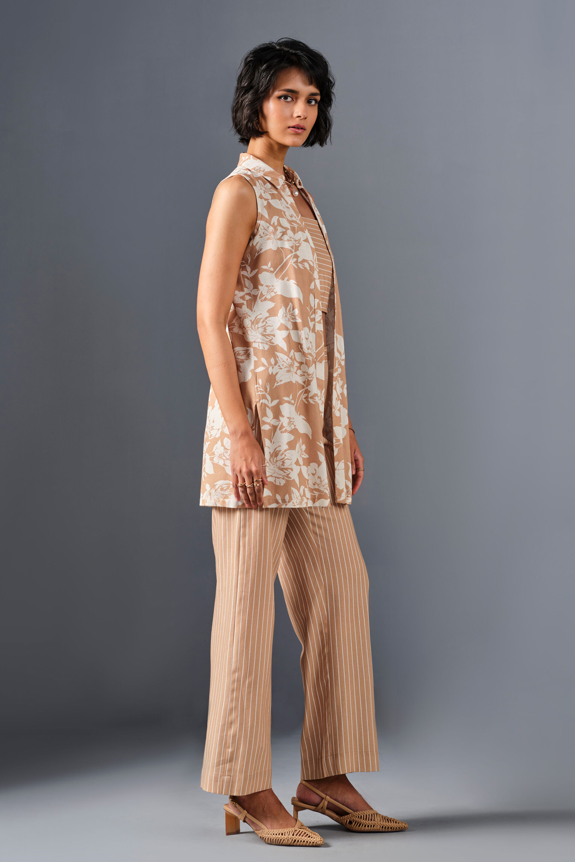 Sepia Garden Viscose Blend Set, Beige, image 2