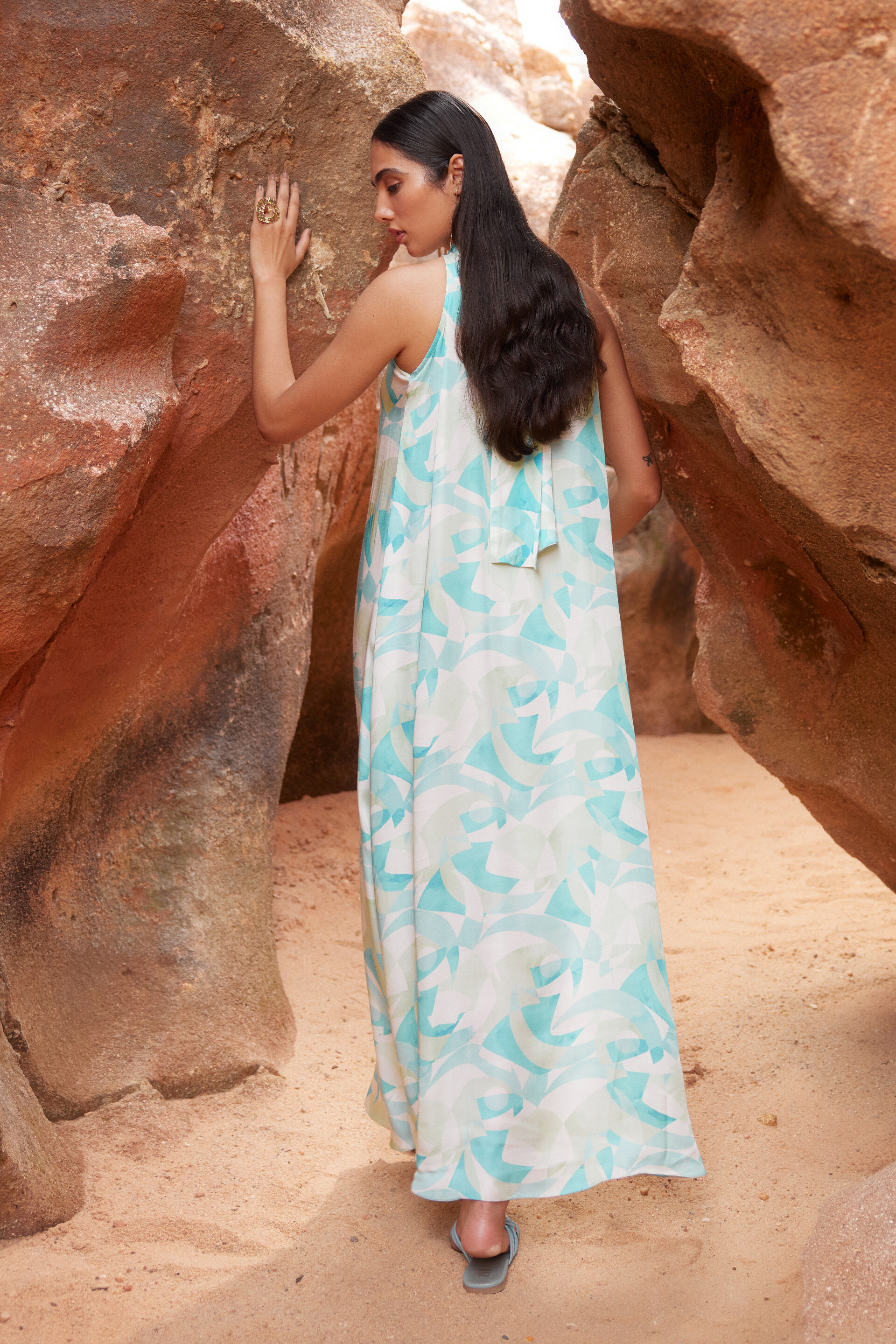 Belize Gown, Blue, image 8