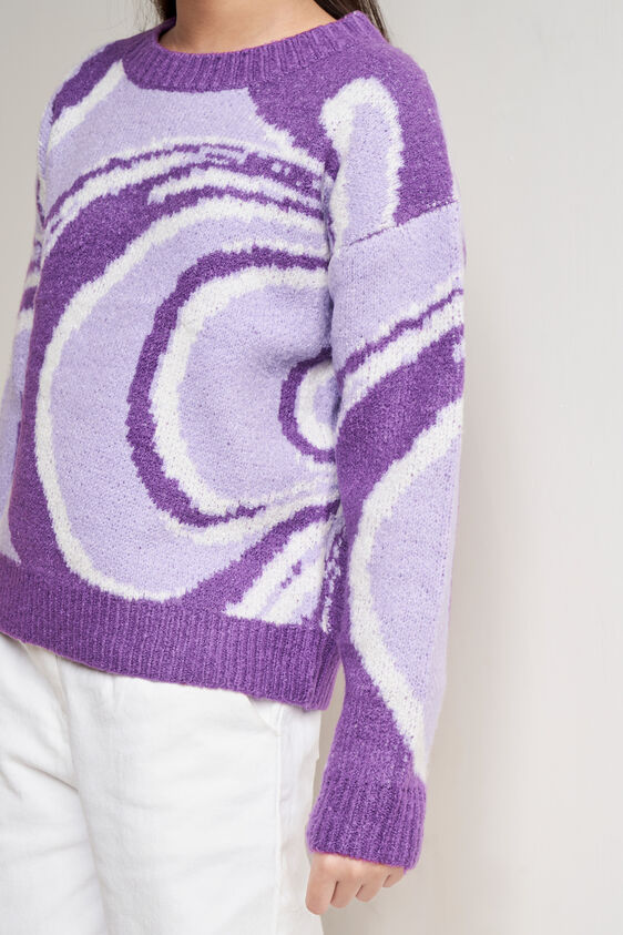 Lilac Abstract Winter Top, Lilac, image 5