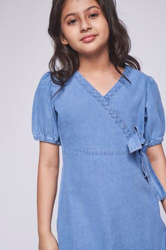 3 - Midnight Blue Solid Straight Dress, image 3