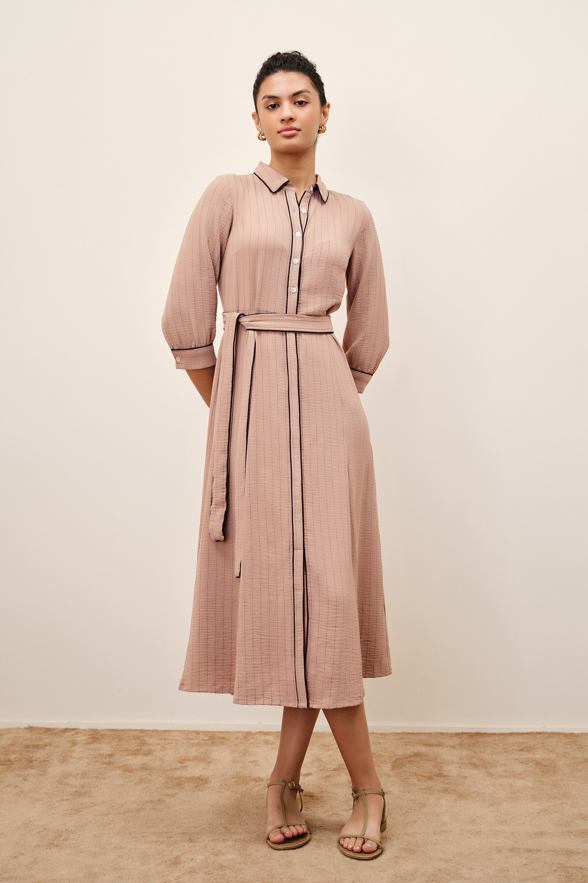 Veya Shirt Dress, Beige, image 1