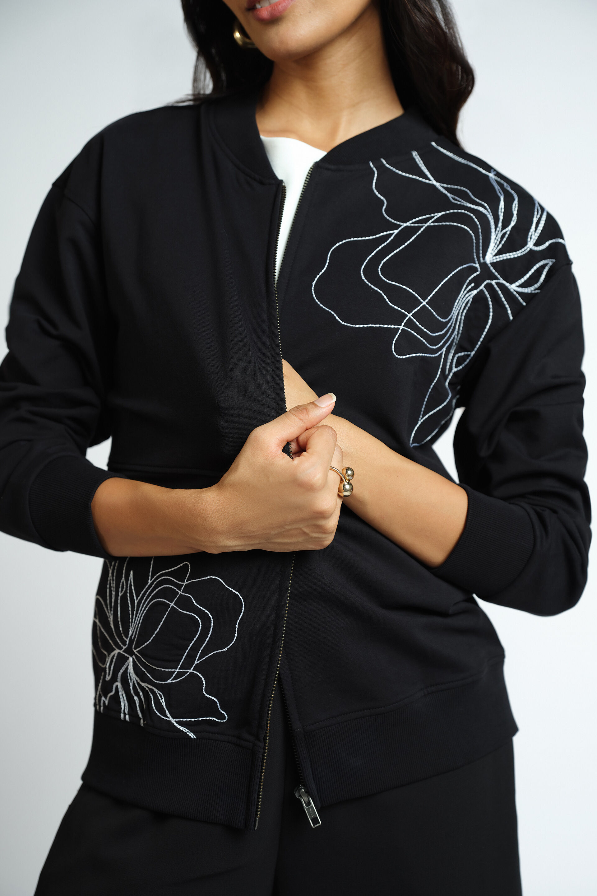 Blair Black Cotton Jacket, Black, image 4