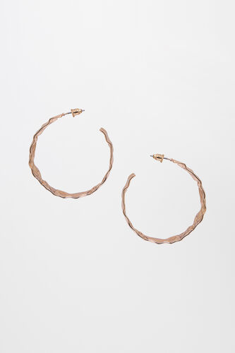 Golden Hoop Earrings, , image 2