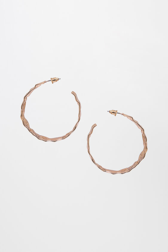 Golden Hoop Earrings, , image 2