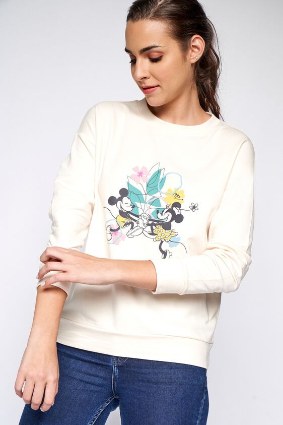 3 - Cream Graphic Sweater Top, image 3