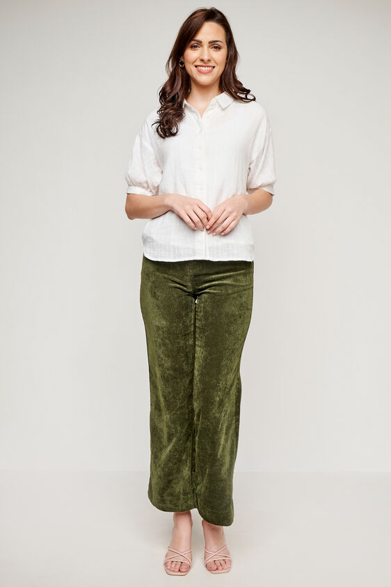 Solid Flared Bottom, Olive, image 1