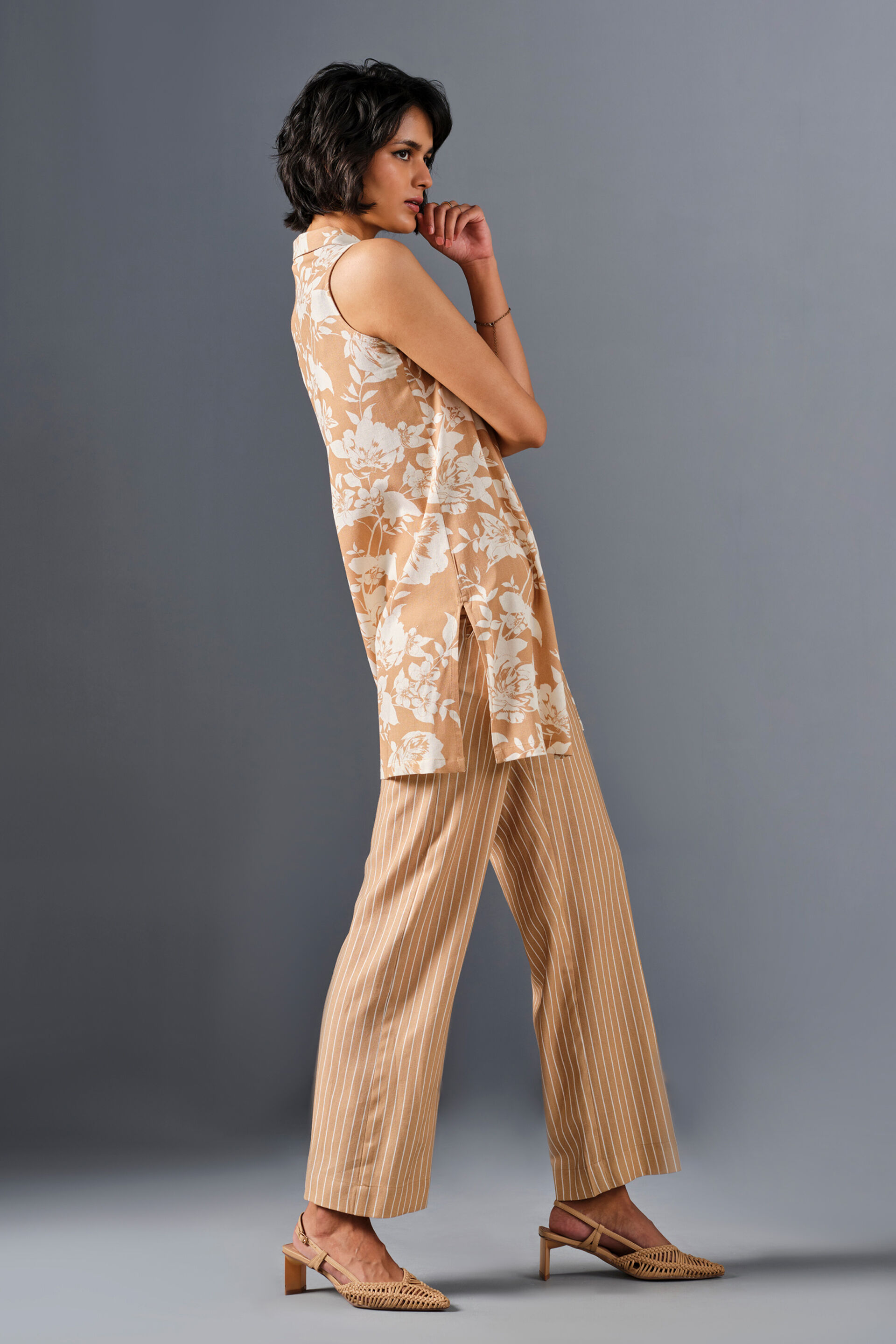 Sepia Garden Viscose Blend Set, Beige, image 3