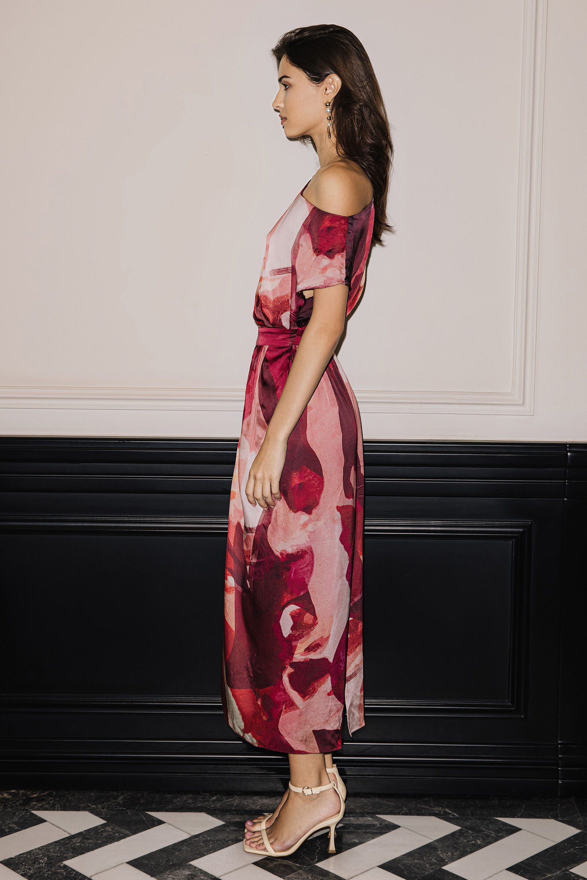 Mystic Print Modal Dress, Pink, image 5