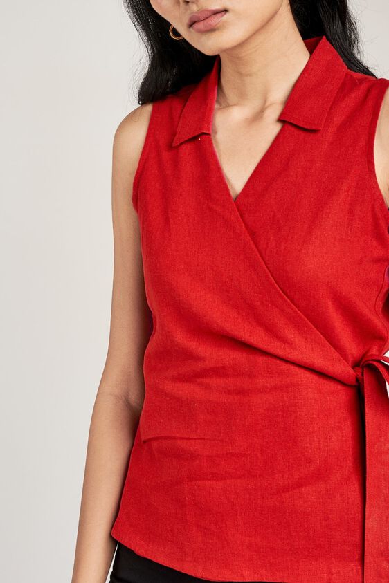 6 - Rust Solid Fit & Flare Top, image 6