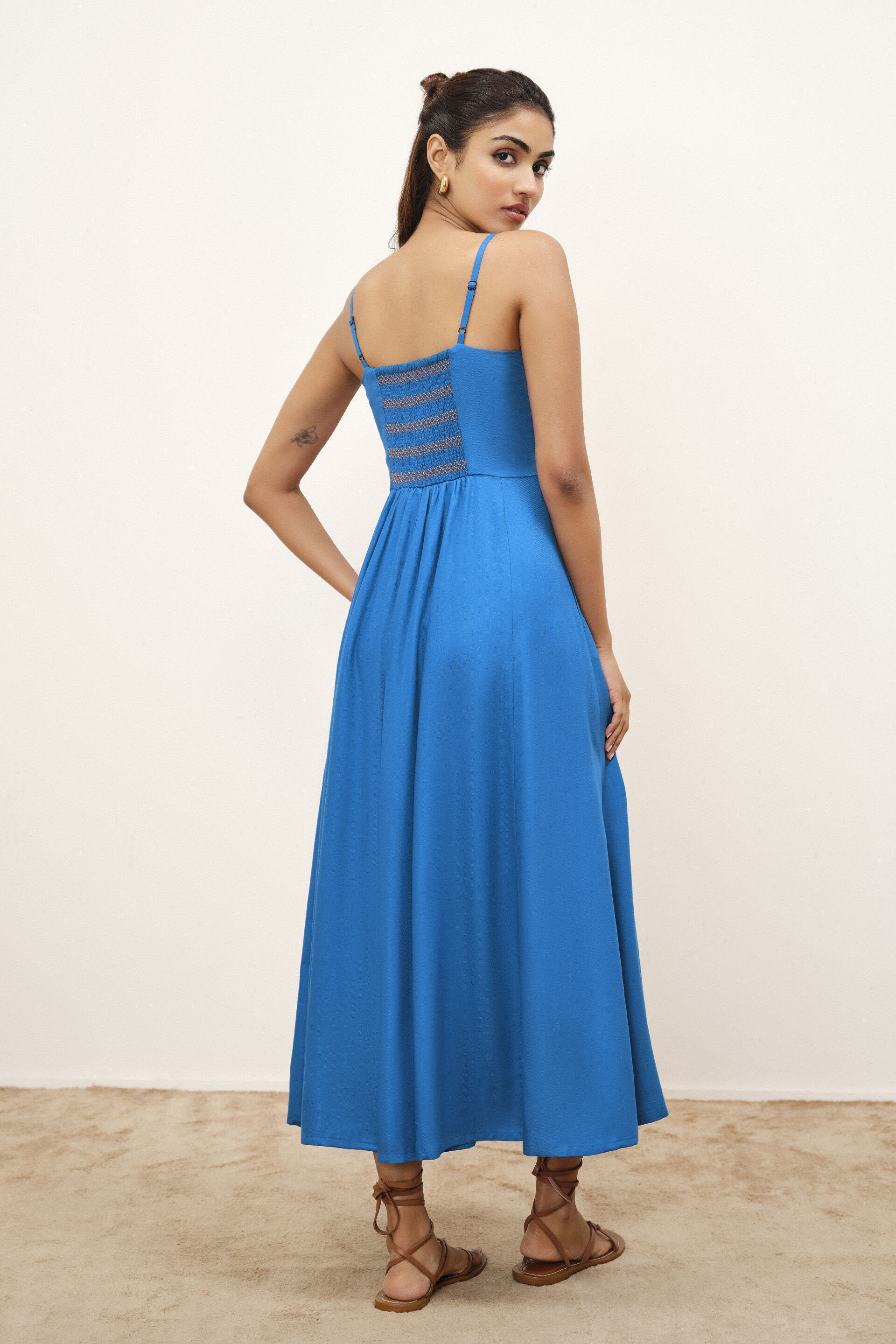 Cobalt Blue Midi Dress, Blue, image 6