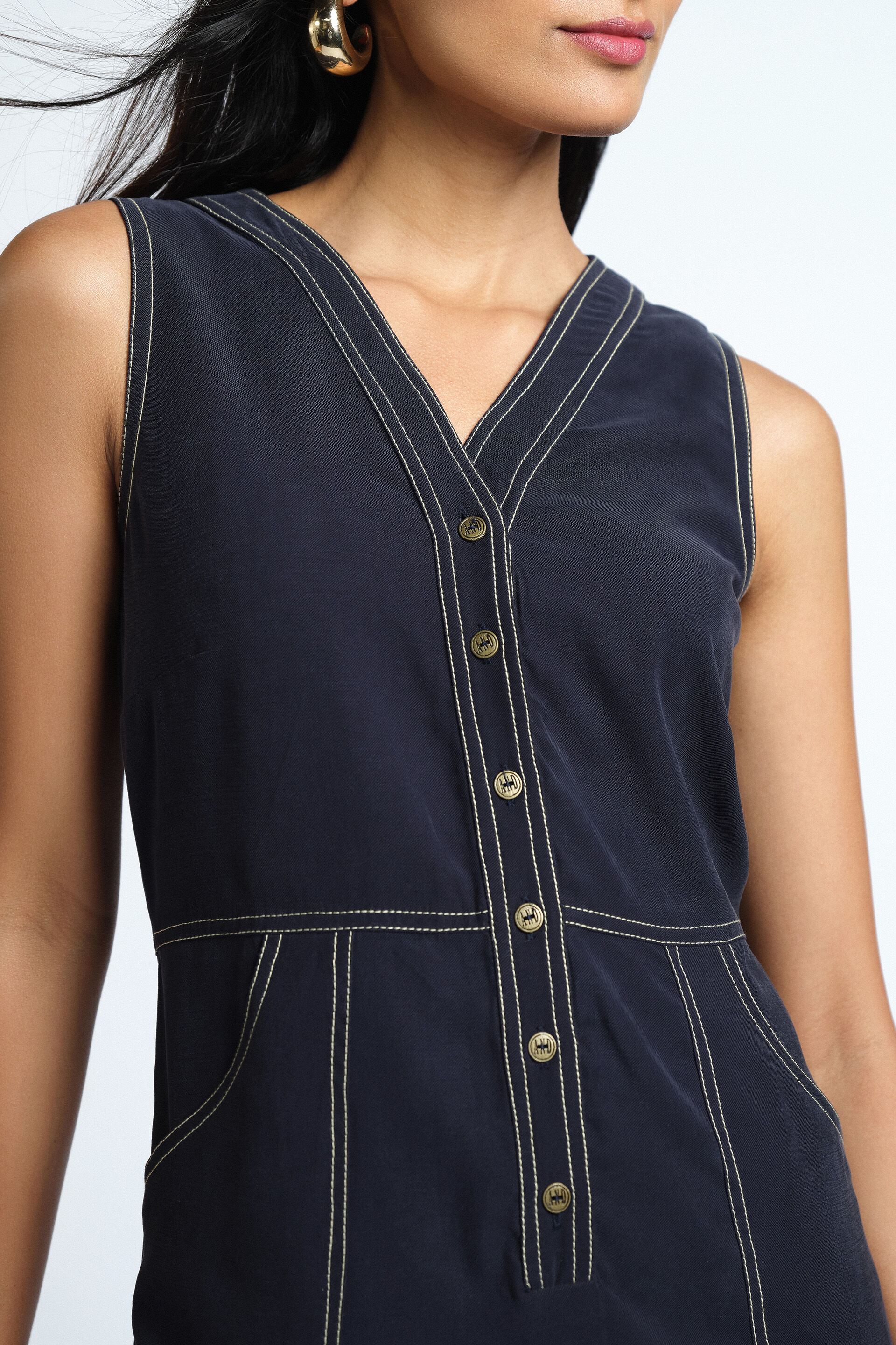 Navy Arwyn Dress, Navy, image 4