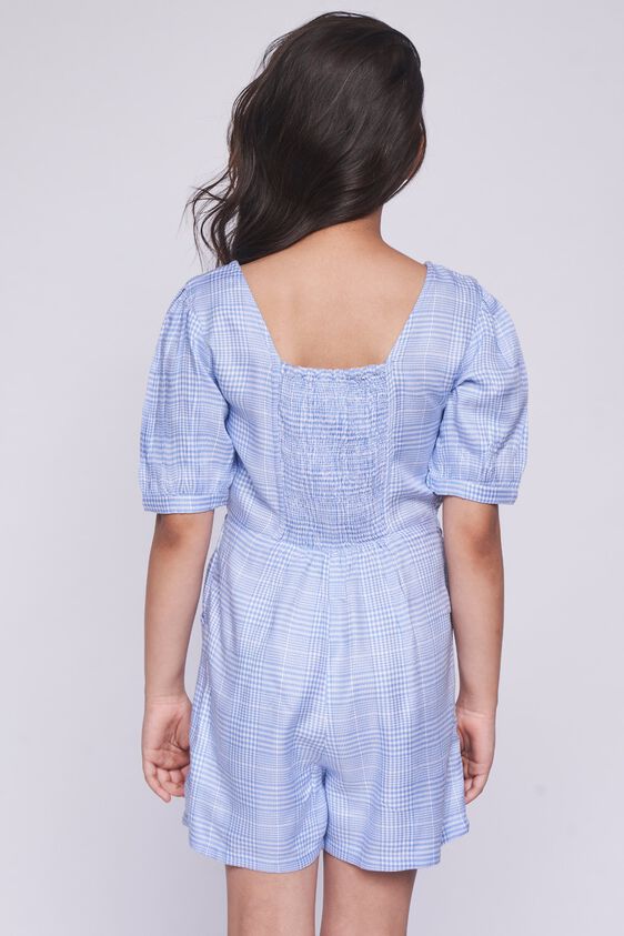 4 - Blue Checks Straight Jumpsuit, image 4