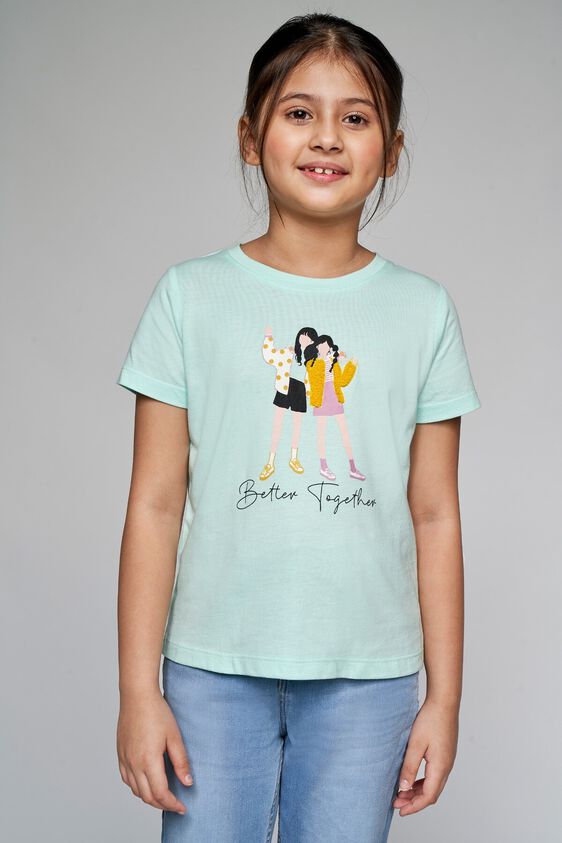 3 - Green Graphic Embroidered Straight Top, image 3
