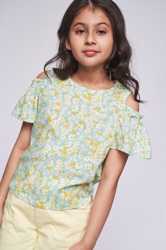 2 - Mint Floral Straight Top, image 2