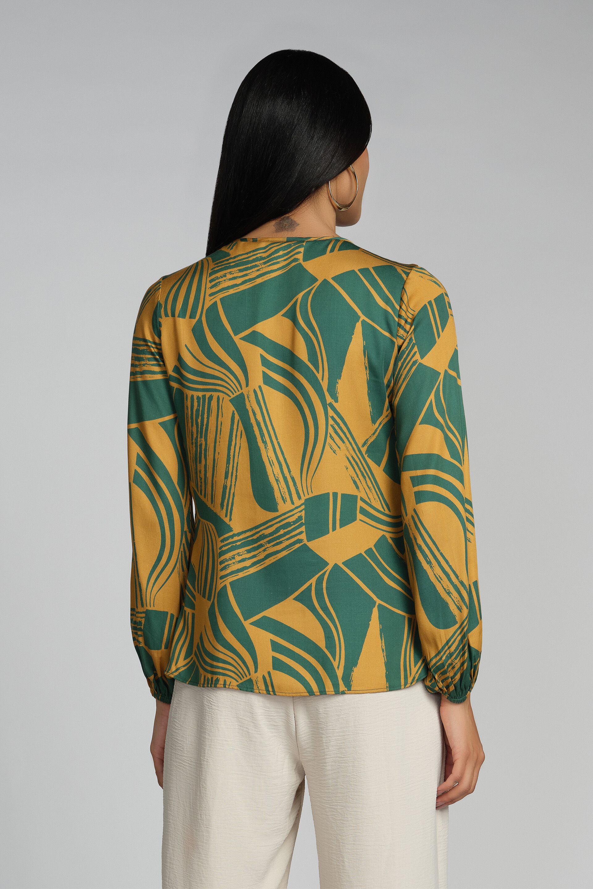 Graphic Green Top, Green, image 2