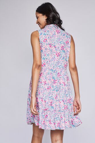 Multi Color Floral Flared Dress, Multi Color, image 5