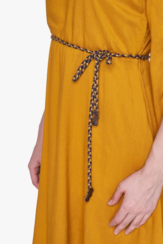 6 - Ochre Boat Neck Fit and Flare Dress, image 6