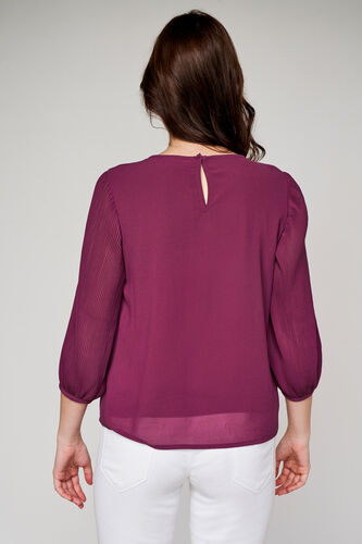Wine Solid Straight Top, Wine, image 4