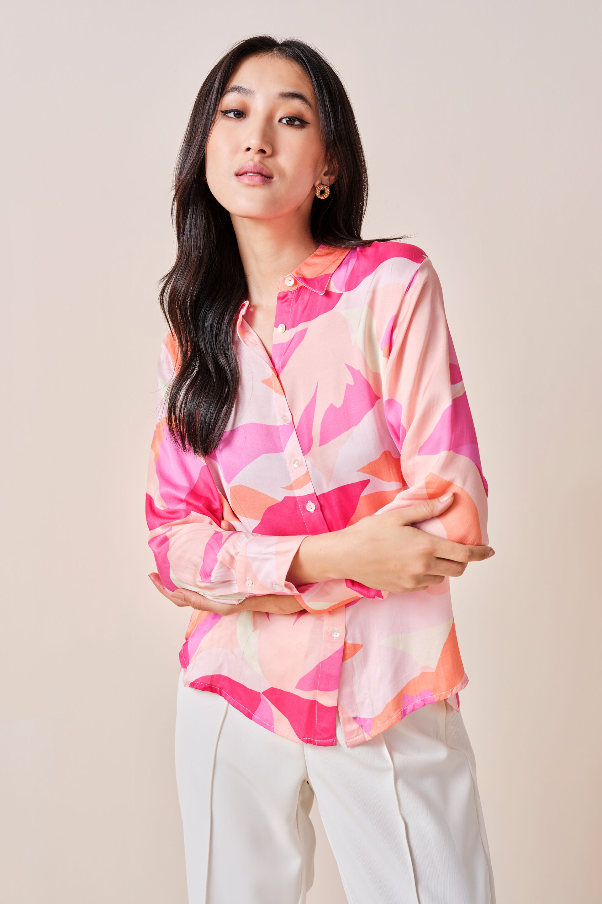 Terraza Viscose Shirt, Pink, image 3