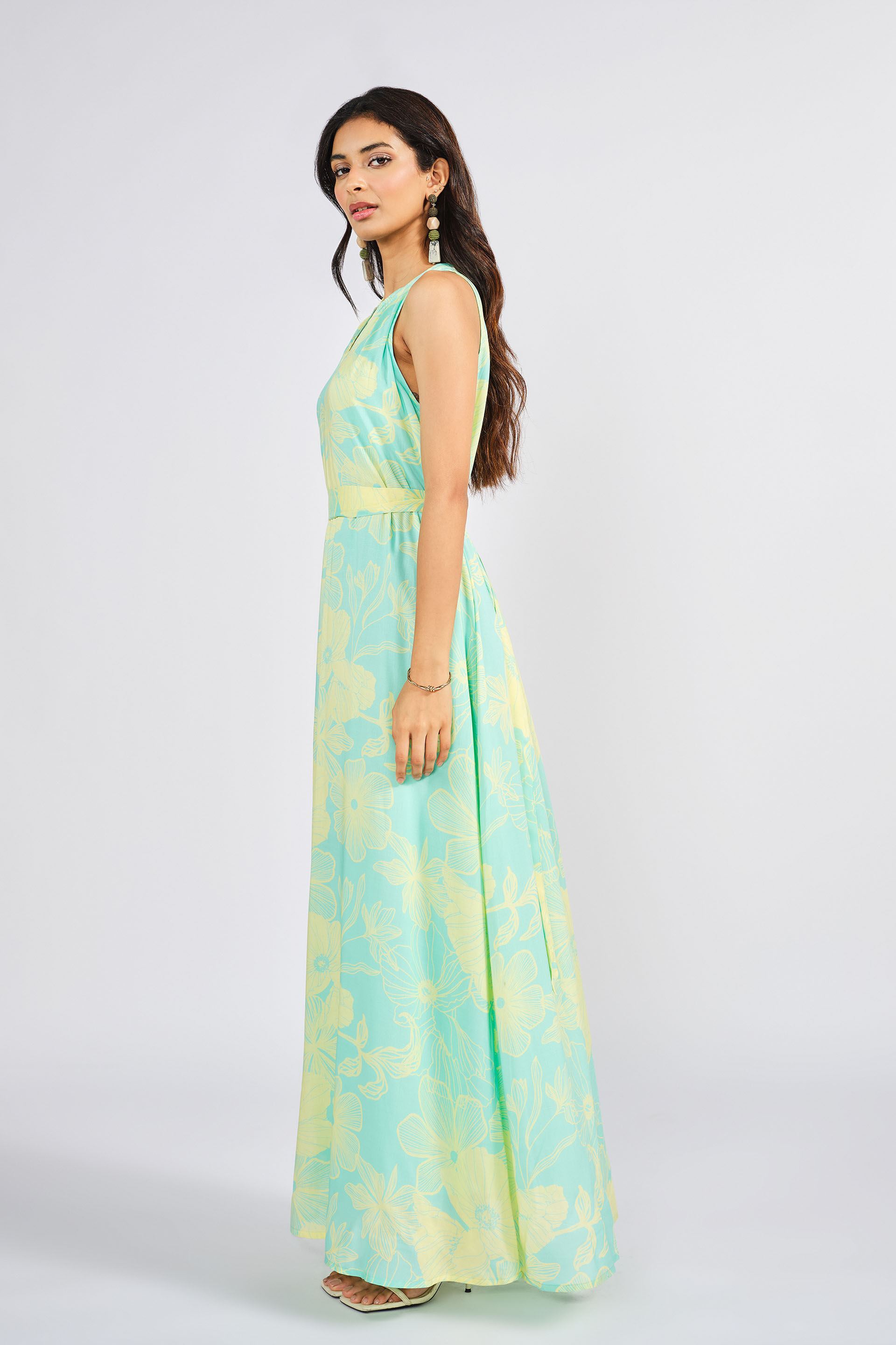 Farinosa Maxi Dress, Aqua, image 4