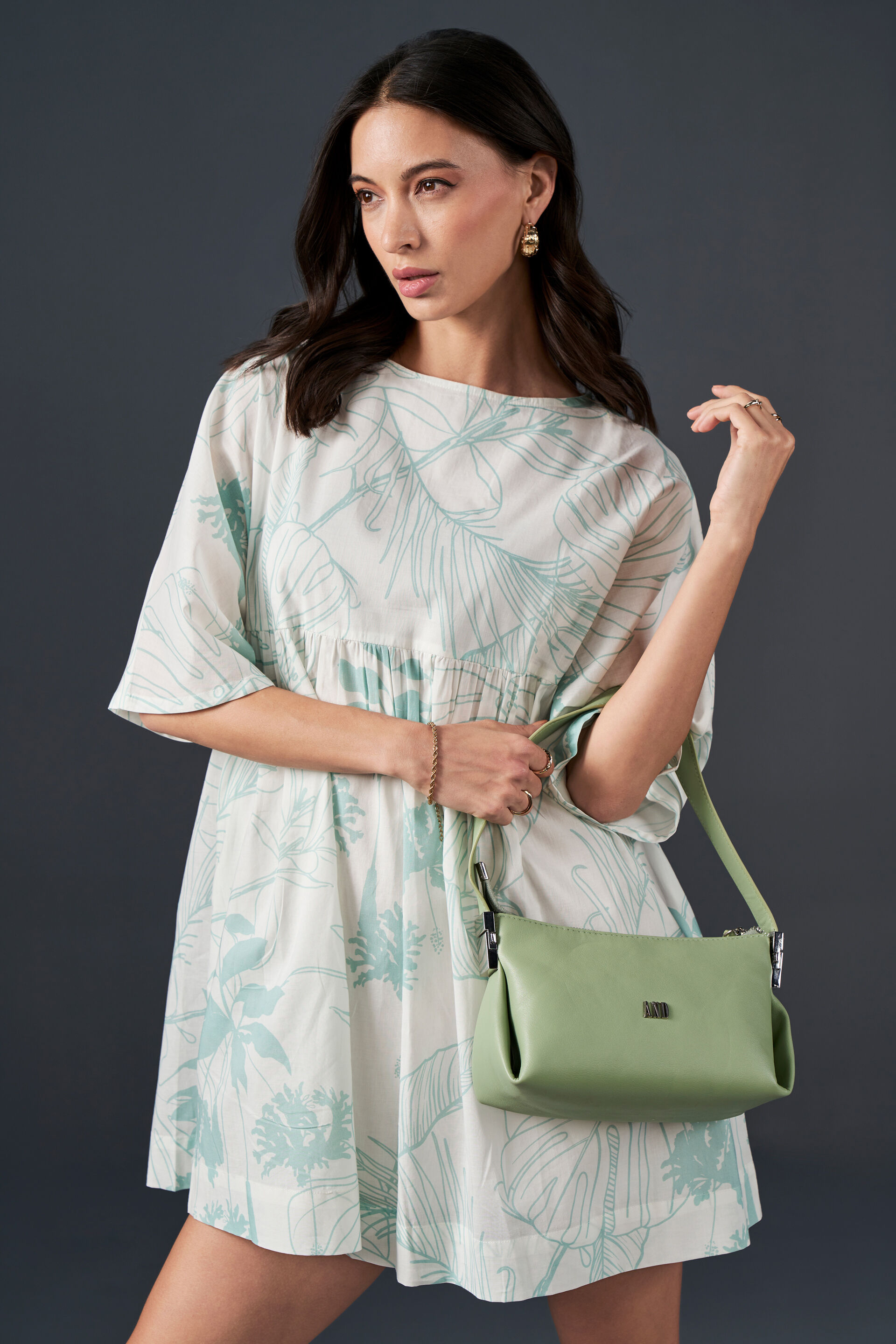 Misty Meadows Cotton Dress, White, image 5