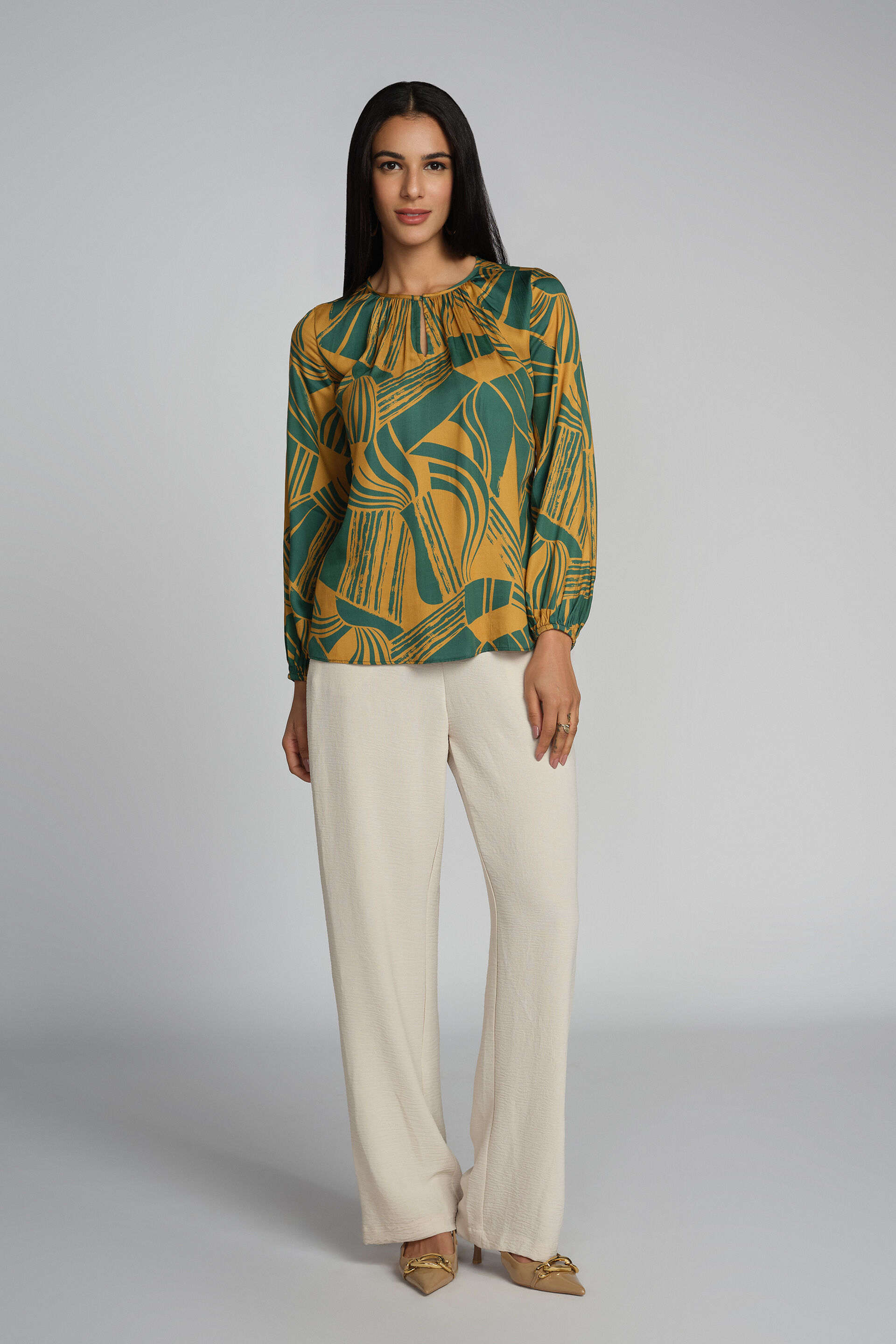 Graphic Green Top, Green, image 1