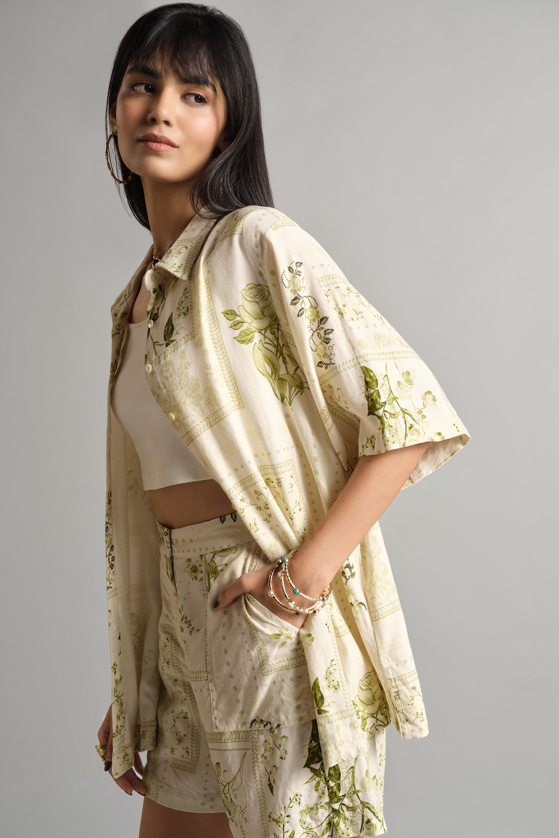 White Of Nature Co-ord, White, image 3