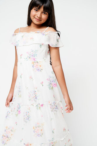 White Dreamy Maxi Gown, White, image 4