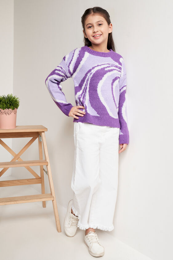 Lilac Abstract Winter Top, Lilac, image 1