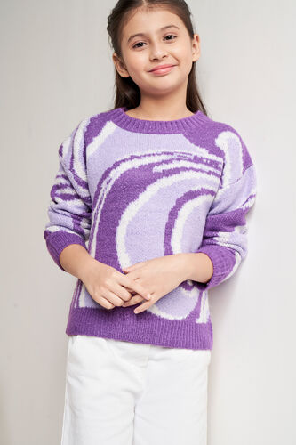 Lilac Abstract Winter Top, Lilac, image 2