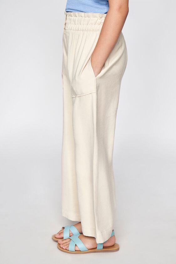 4 - Beige Solid Straight Bottom, image 4