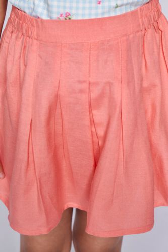 6 - Coral Solid Flared Skirt, image 6
