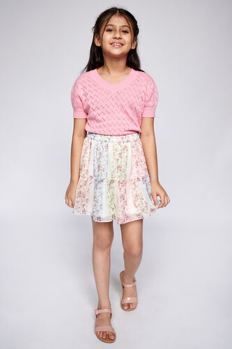 2 - Multi Color Floral Flared Skirt, image 2