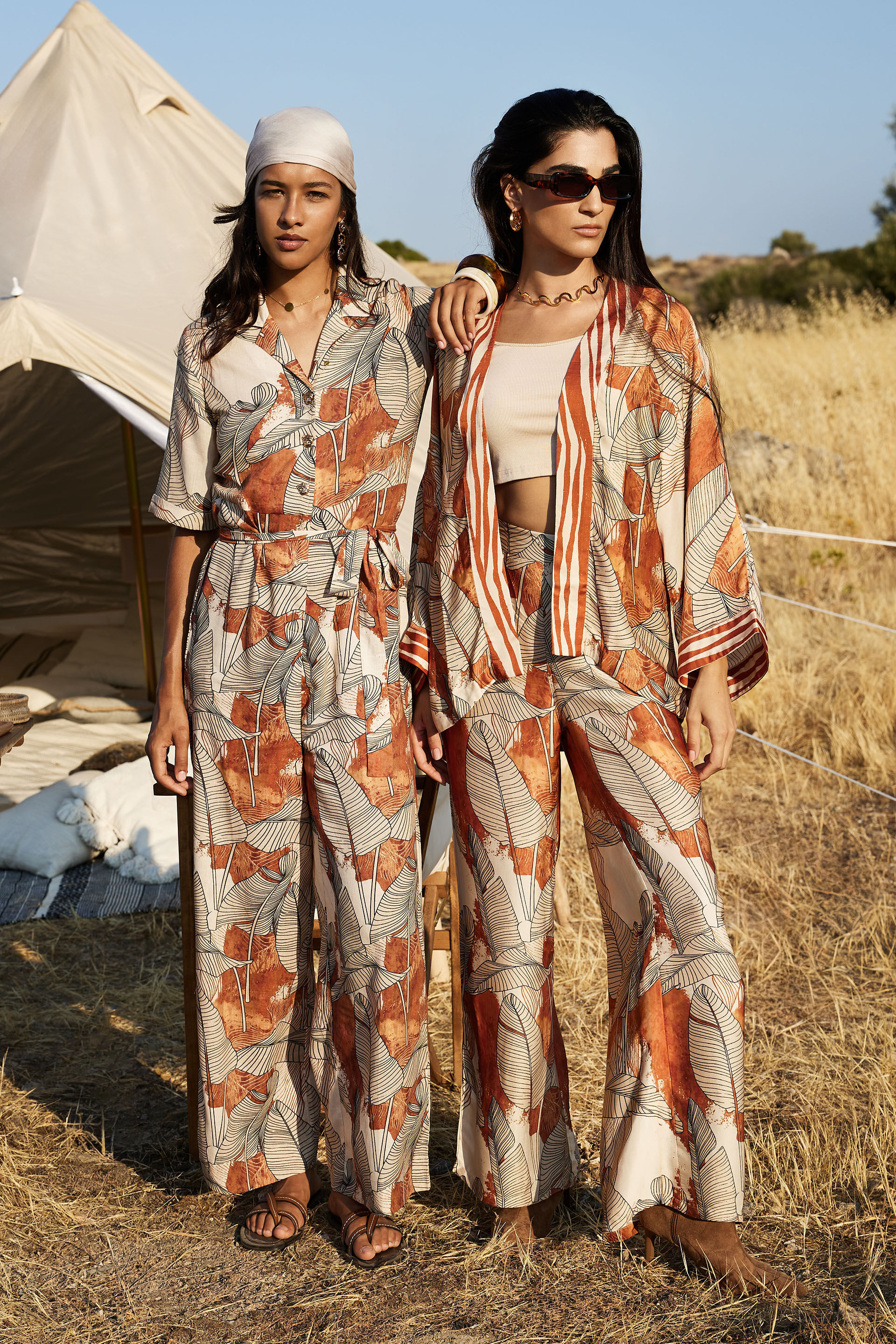 Amber Modal Co-ord Set, Orange, image 3