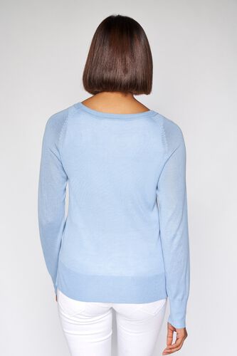 5 - Powder Blue Self Design A-Line Top, image 5