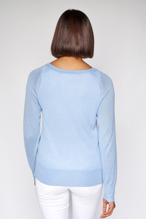 5 - Powder Blue Self Design A-Line Top, image 5